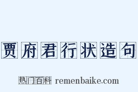 贾府君行状造句是什么意思的图片